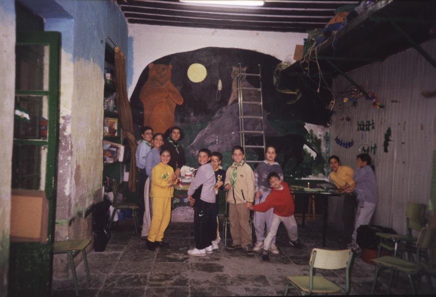 La sección de manada en el local del grupo